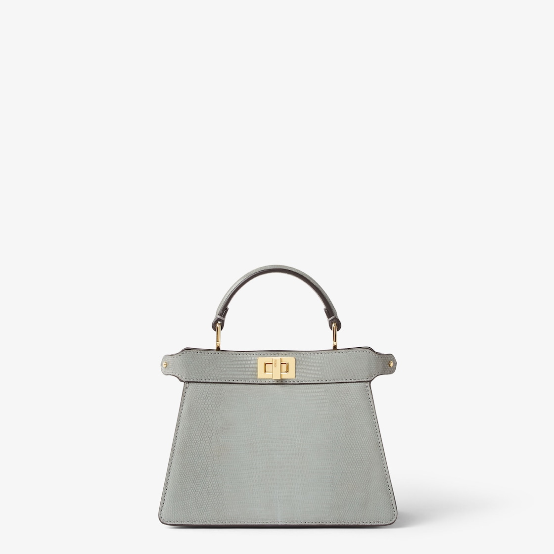 FENDI Peekaboo ISeeU Petite Matcha green nubuck lizard bag - Image 1